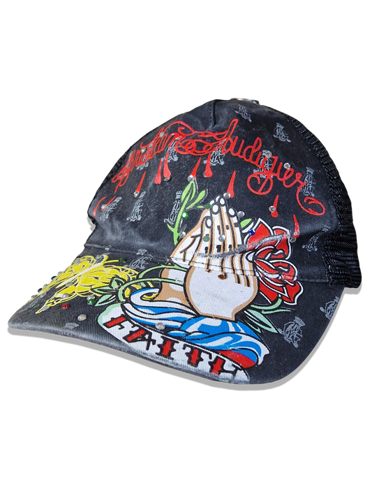 Y2K Christian Audigier Cap Netz