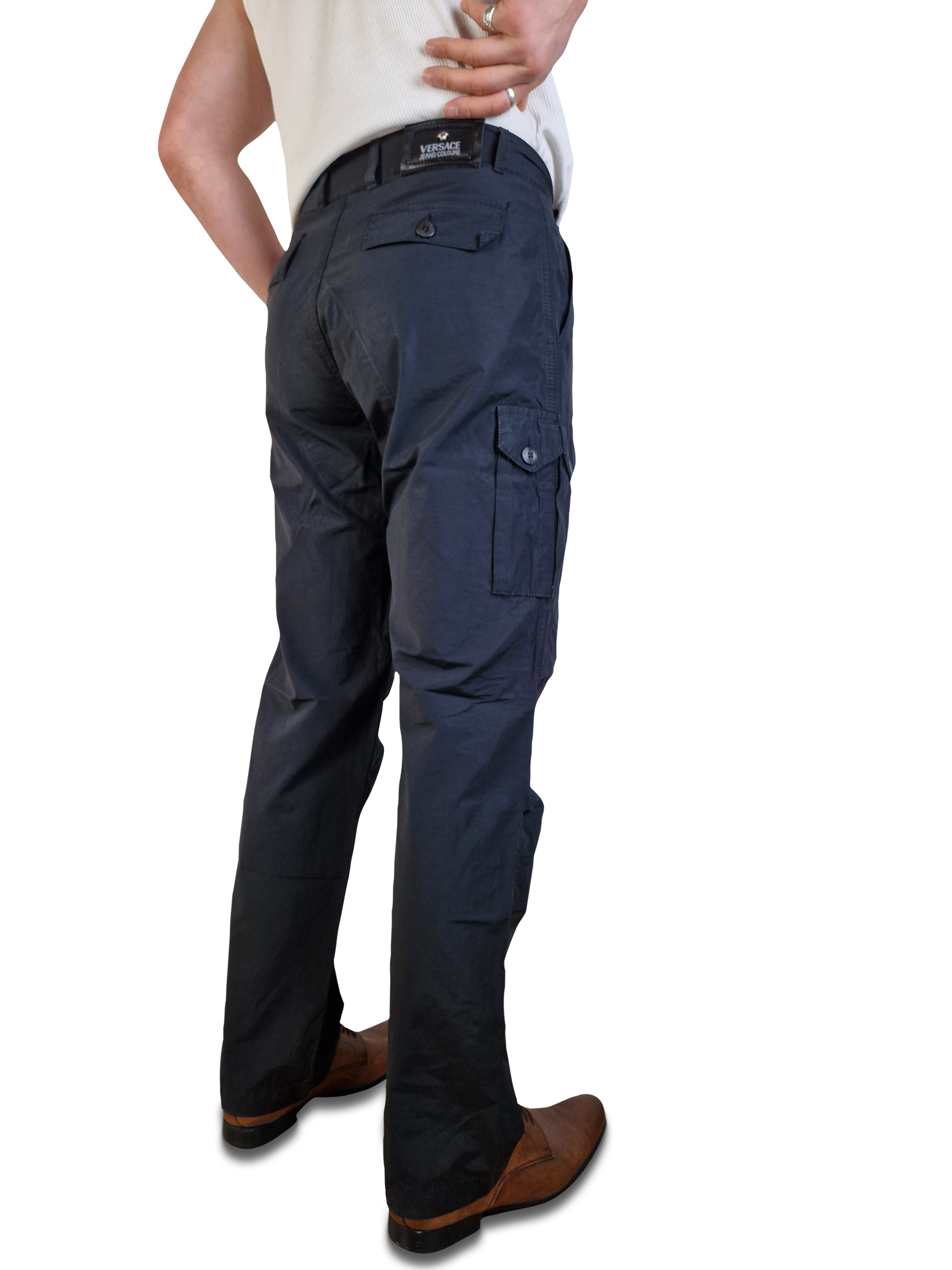 Vintage Versace Cargohose Made In Italy Schwarz 32