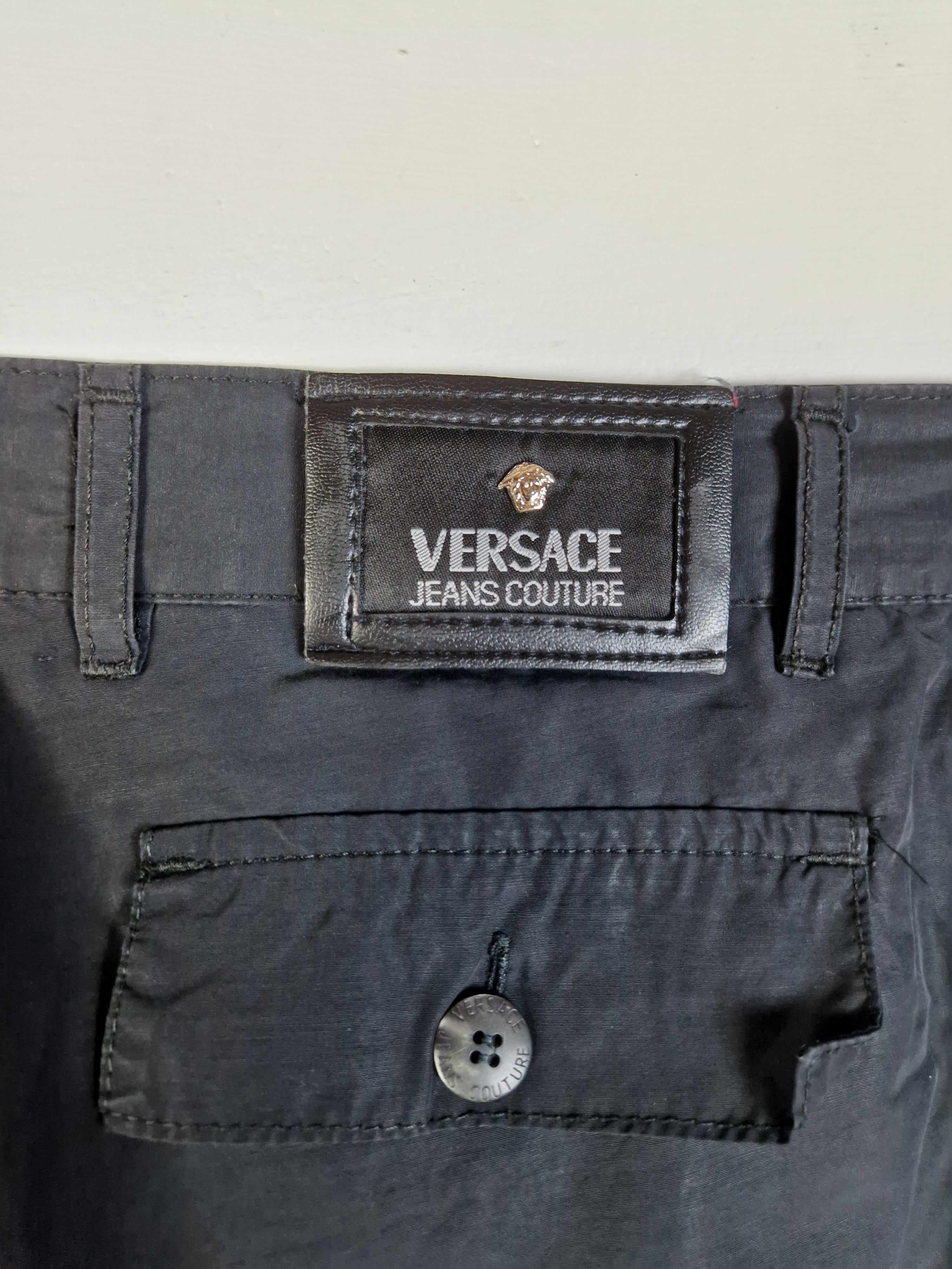 Vintage Versace Cargohose Made In Italy Schwarz 32