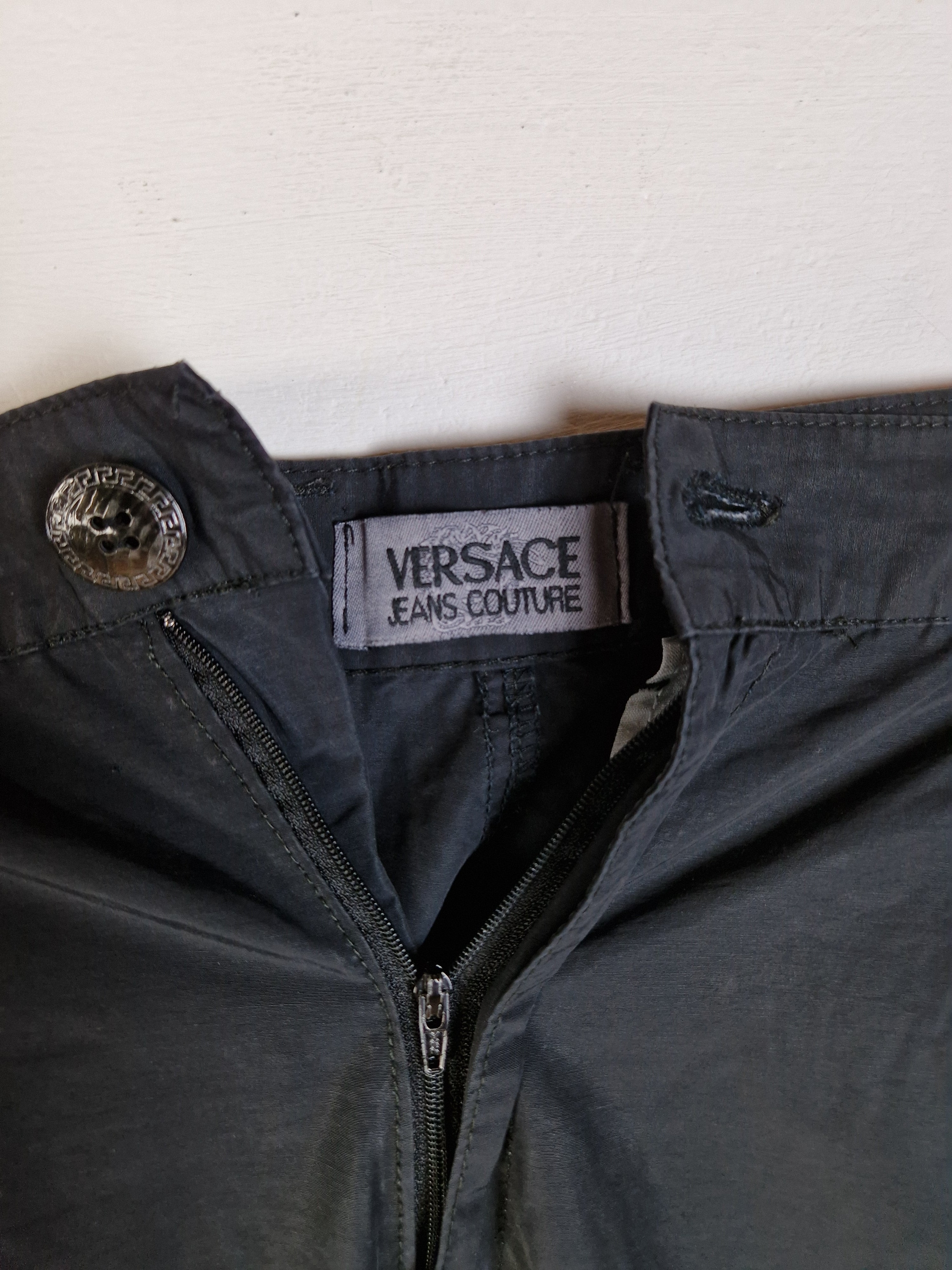 Vintage Versace Cargohose Made In Italy Schwarz 32
