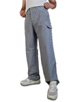 Bogner Cargohose Comfort Fit Leinen Anteil Hellblau Grau L-XL