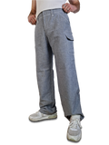 Bogner Cargohose Comfort Fit Leinen Anteil Hellblau Grau L-XL