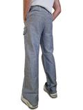 Bogner Cargohose Comfort Fit Leinen Anteil Hellblau Grau L-XL