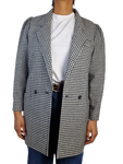 Vintage Blazer Basic Schwarz Weiß M-L