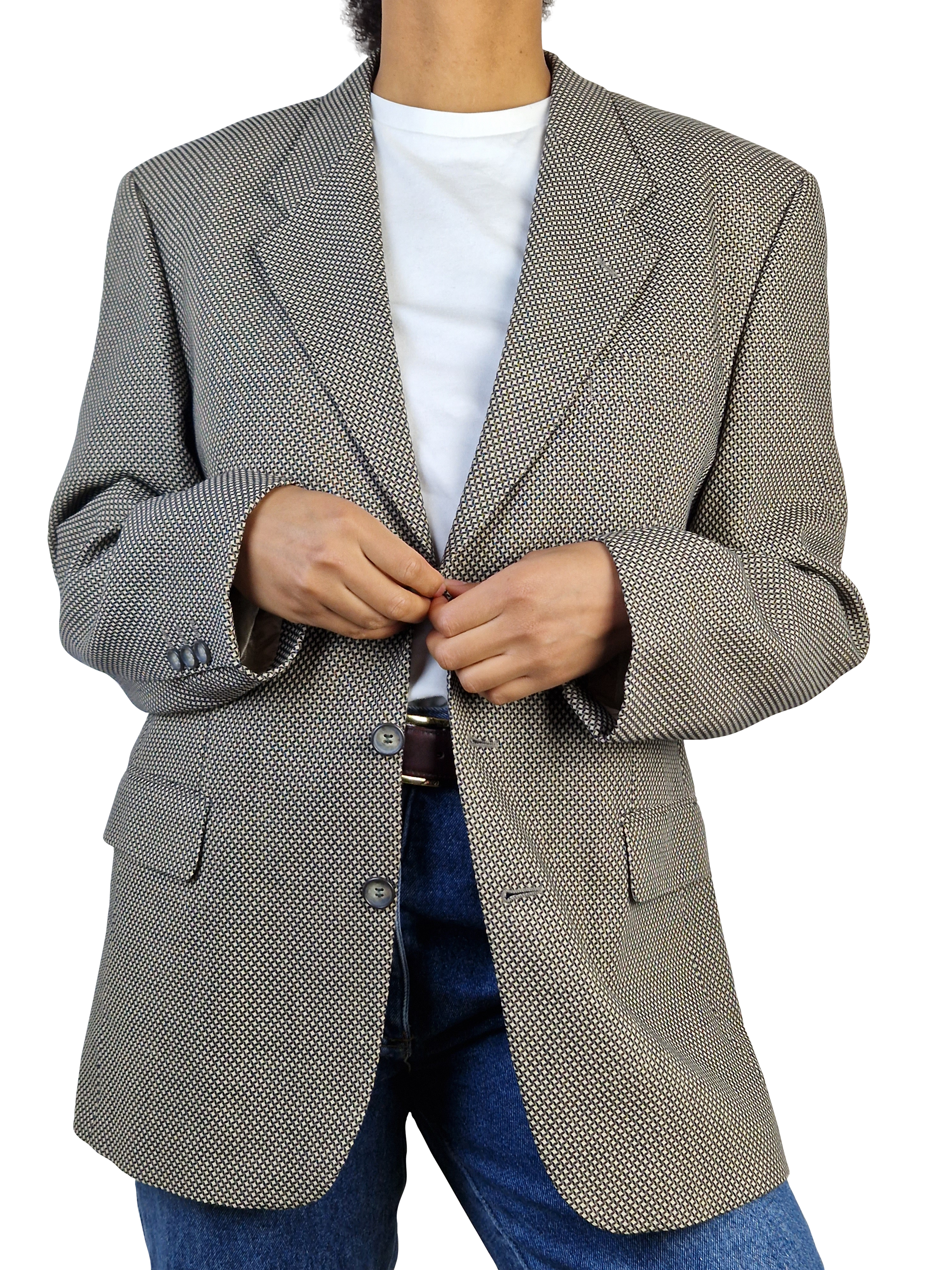 Vintage Charlys Company Blazer Basic Schwarz Creme (50) L - RareRags