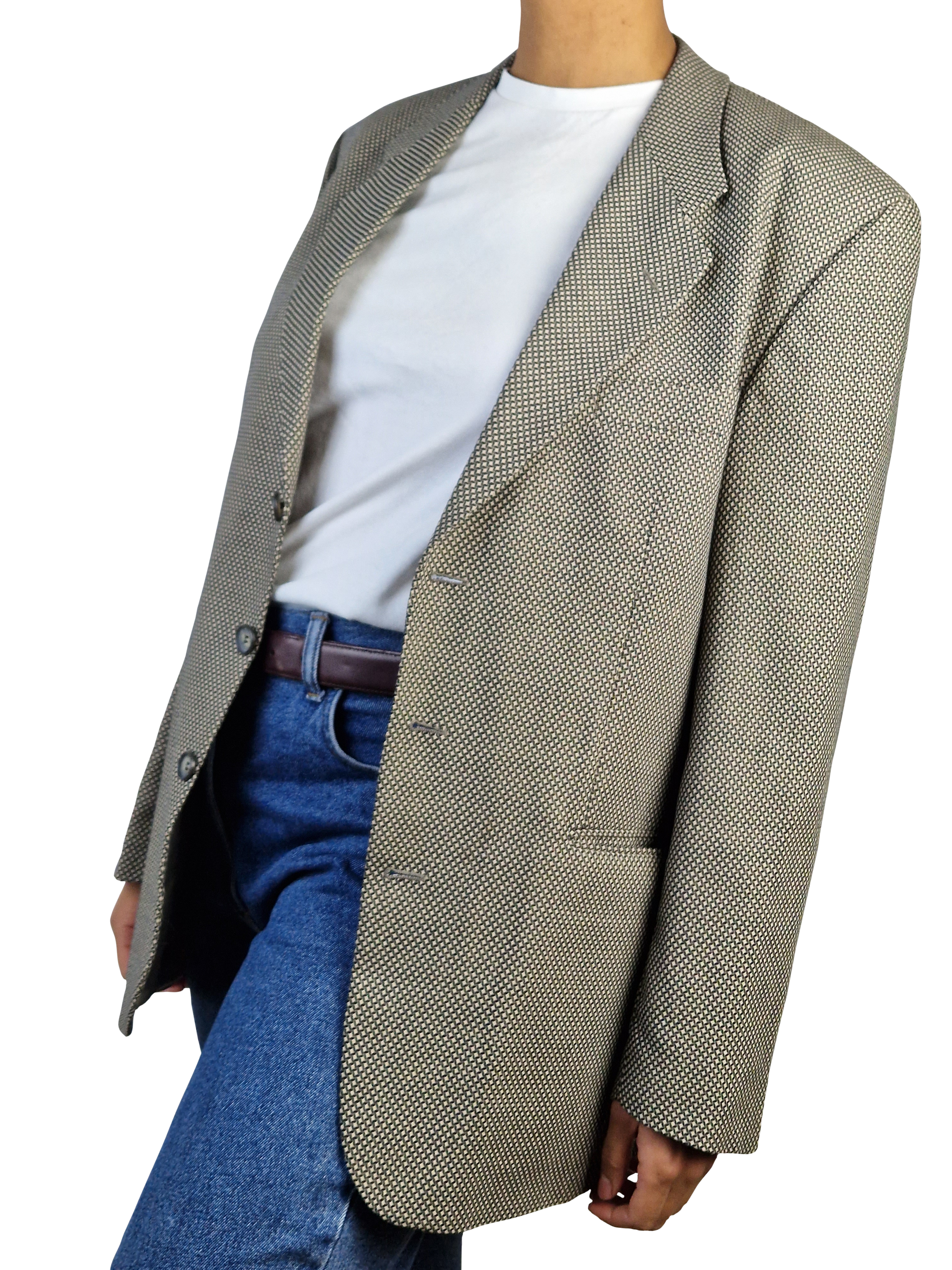 Vintage Charlys Company Blazer Basic Schwarz Creme (50) L - RareRags