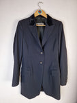 Vintage Jil Sander Blazer Schurwolle Samtiger Velourkragen  Schwarz (36) S