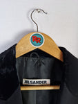 Vintage Jil Sander Blazer Schurwolle Samtiger Velourkragen  Schwarz (36) S