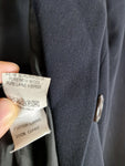 Vintage Jil Sander Blazer Schurwolle Samtiger Velourkragen  Schwarz (36) S