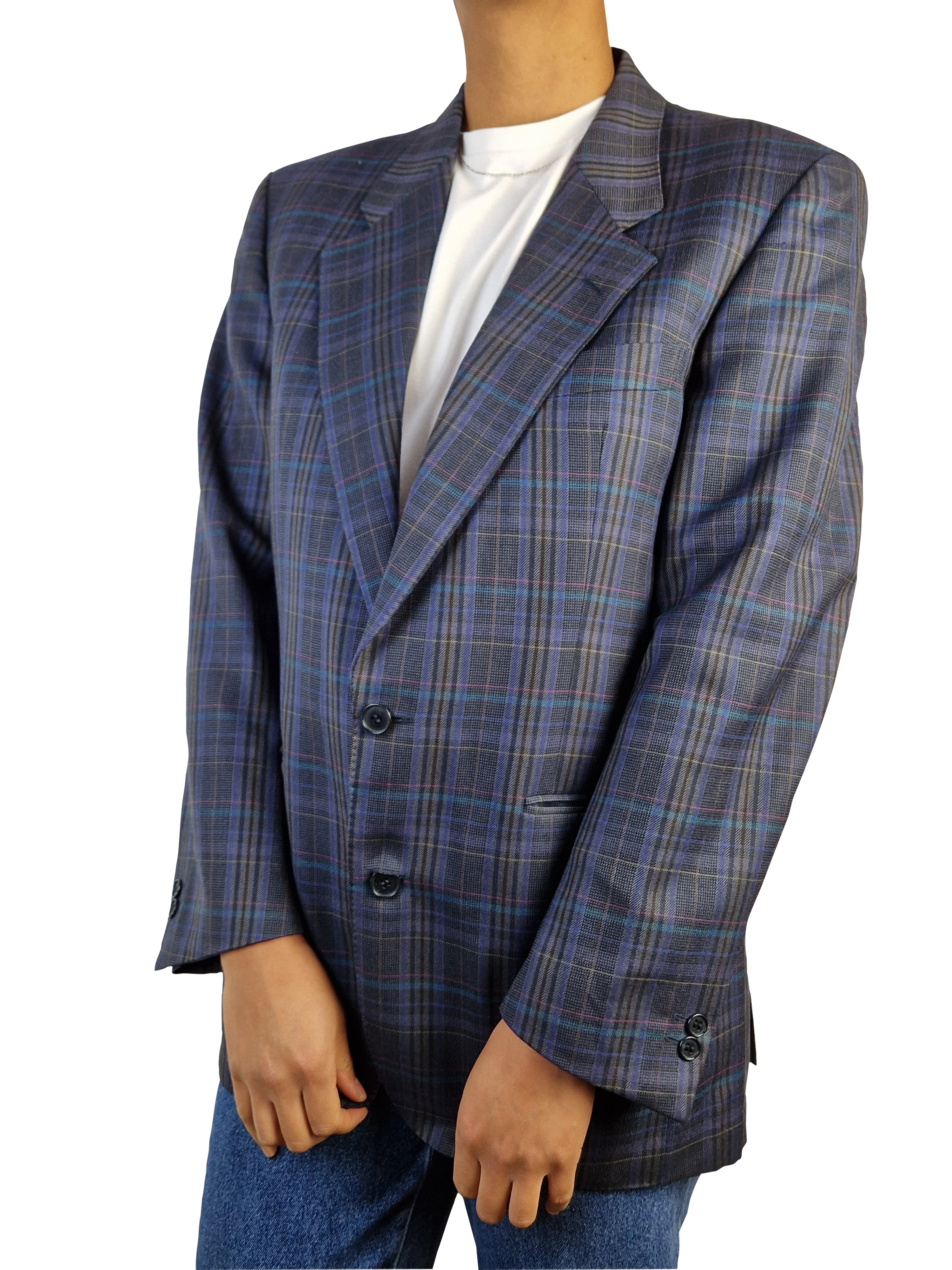Vintage Windsor Blazer 80s Schurwolle Made in West Germany Blau M-L - RareRags