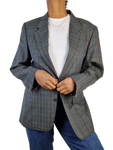 Vintage Windsor Blazer 80s Schurwolle Made In west Germany Grau (48) M