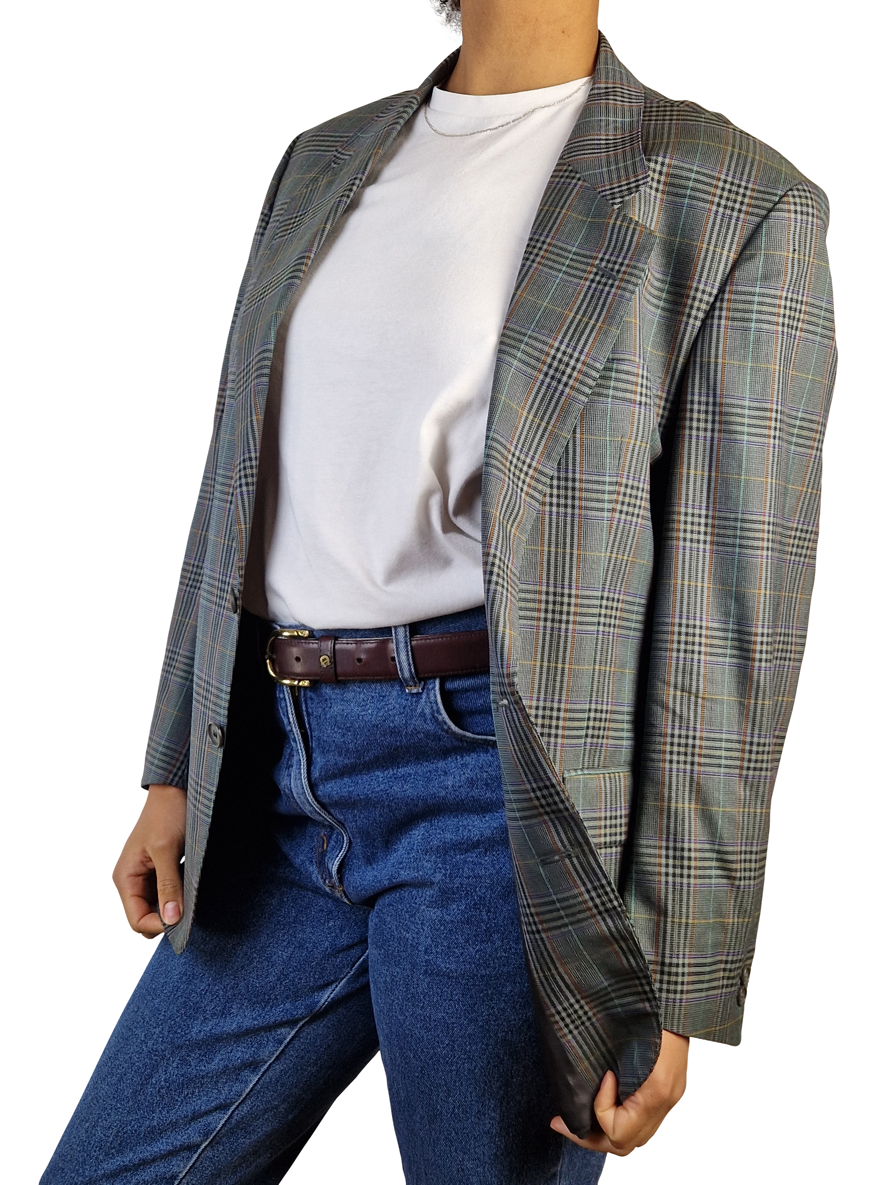 Vintage Windsor Blazer 80s Schurwolle Made In west Germany Grau (48) M - RareRags