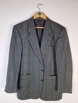 Vintage Windsor Blazer 80s Schurwolle Made In west Germany Grau (48) M