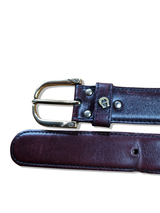 Vintage Aigner Gürtel Basic  Made In Italy Dunkelrot