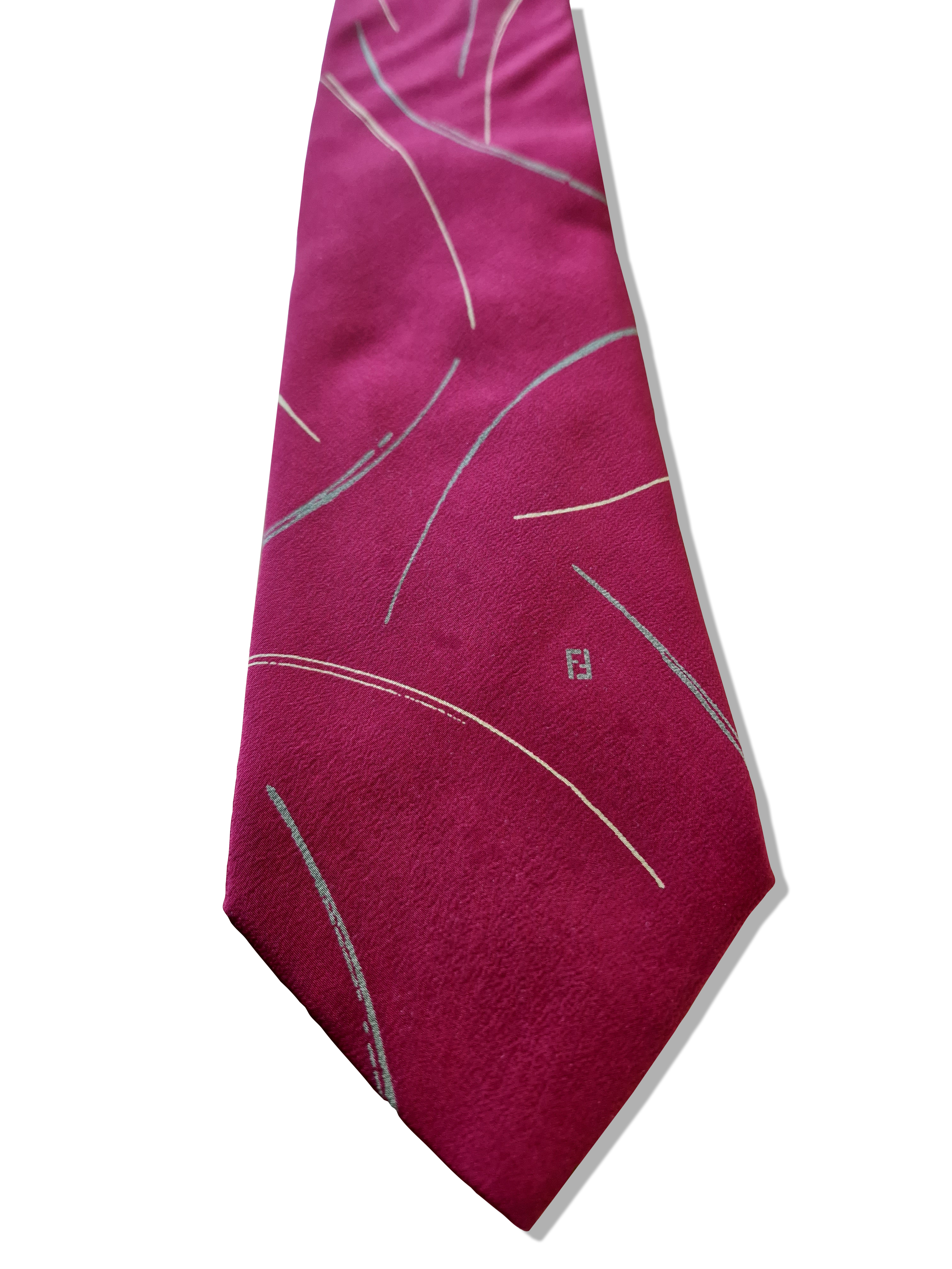 Vintage Fendi Krawatte Handmade Seide Rot