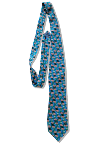 Vintage Yves Saint Laurent Krawatte Made In Italy Seide Grün Bunt