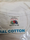 Rare! Vintage Fruit Of The Loom Shirts 3erPack 1978 Deadstock Made In USA Weiß (42-44) L