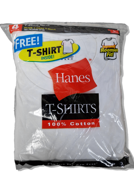 Rare! Vintage Hanes Shirt 3erPack Deadstock 2000 Blank Weiß (42-44) L