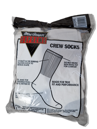 Vintage McGregor Crew Socks 6erPack Made In USA Deadstock Weiß