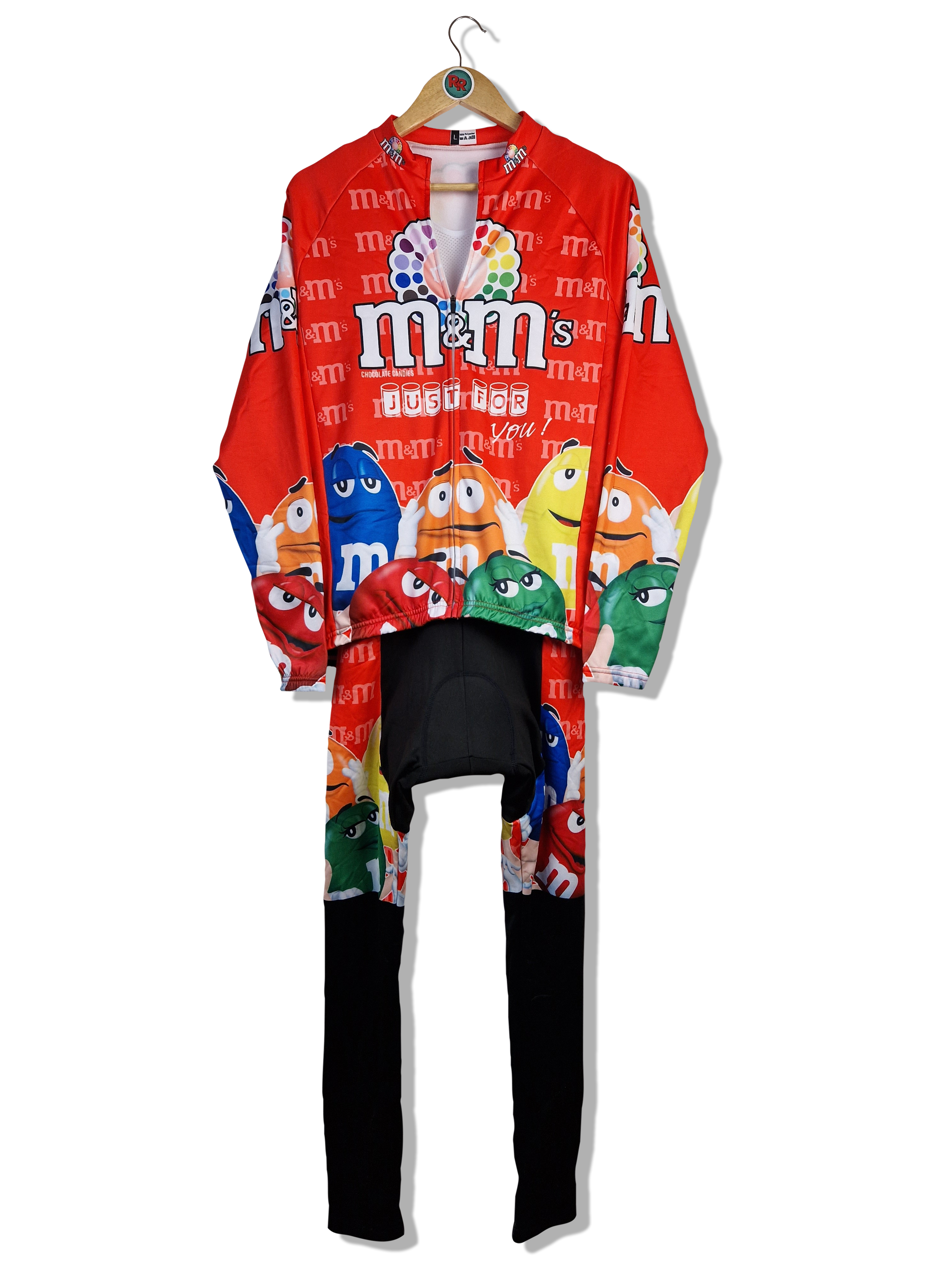 Moderner M&M's Radsport Zweiteiler Neu Mit Etikett "Just for you" Rot Bunt L - RareRags