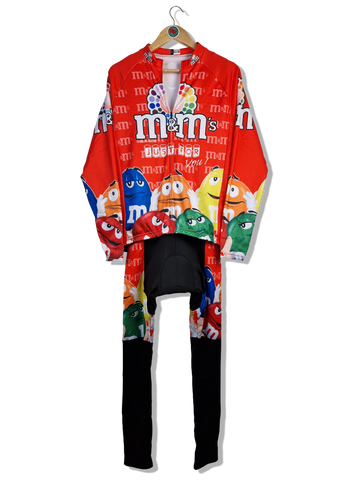 Moderner M&M's Radsport Zweiteiler Neu Mit Etikett "Just for you" Rot Bunt L