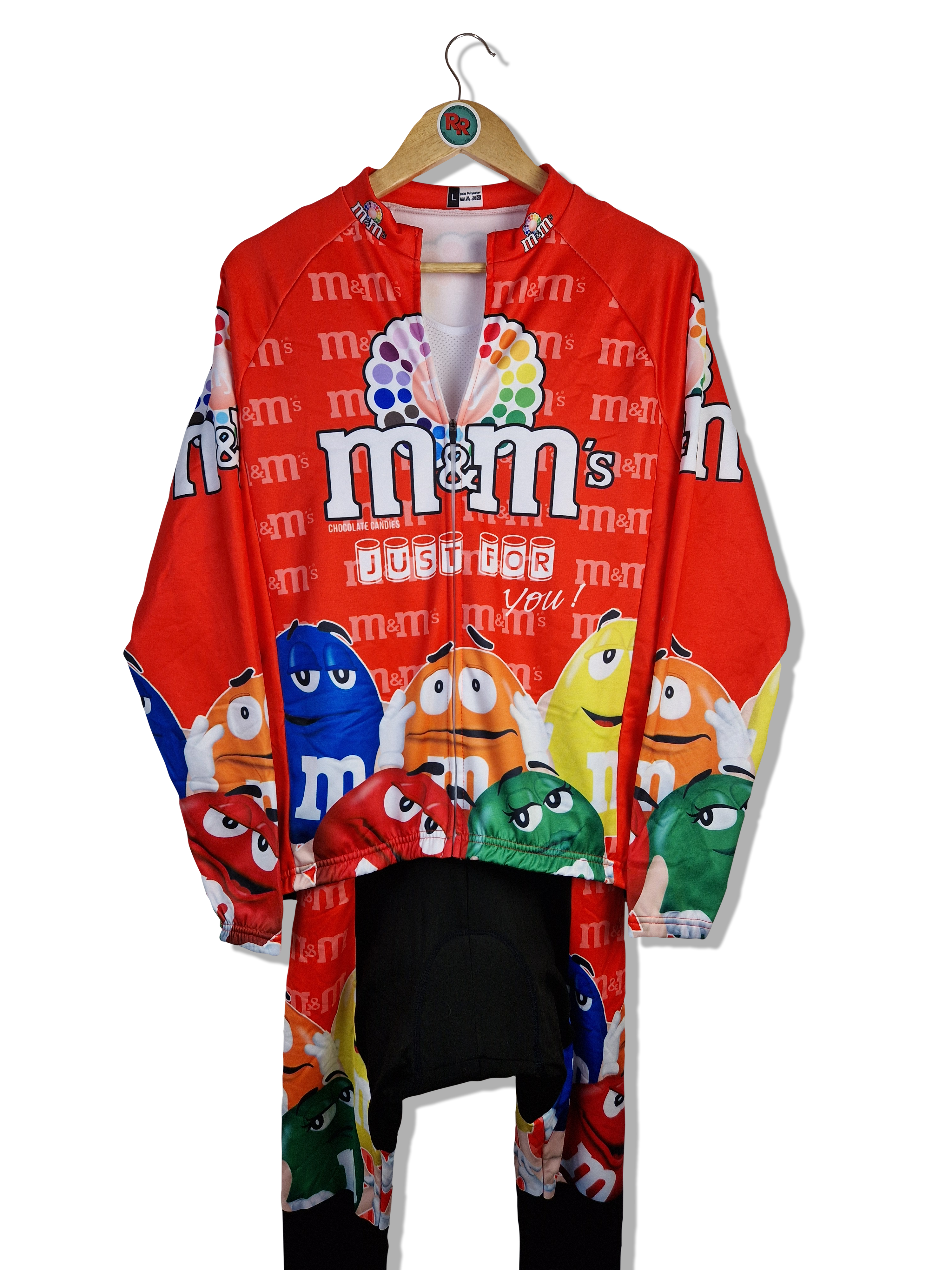 Moderner M&M's Radsport Zweiteiler Neu Mit Etikett "Just for you" Rot Bunt L - RareRags