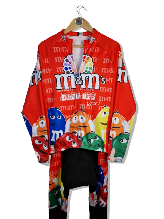 Moderner M&M's Radsport Zweiteiler Neu Mit Etikett "Just for you" Rot Bunt L