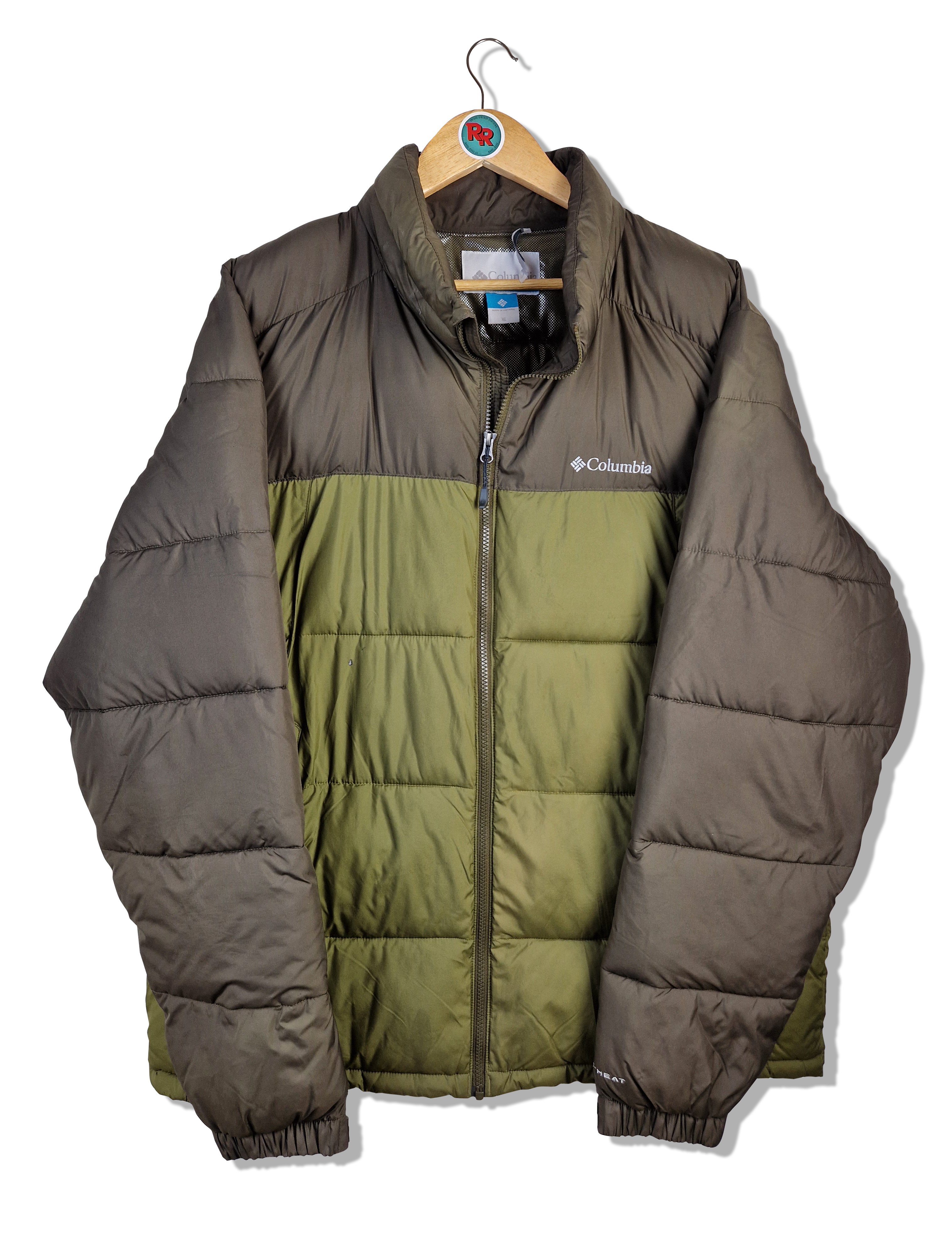 Moderne Colombia Winterjacke Puffer Omni-Heat Grün XL - RareRags