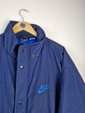 Vintage Nike Winterjacke Parka Mit Hüftzug Blau XL