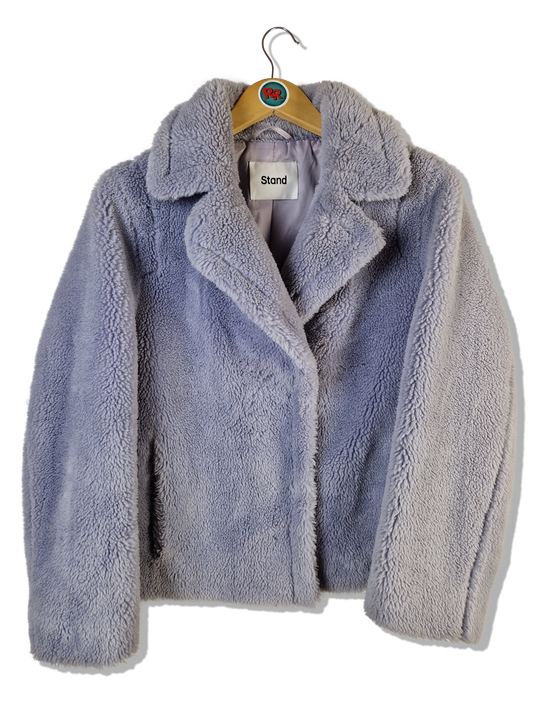 Moderne Stand Studio Jacke Dicker Fleece Flieder (36) S