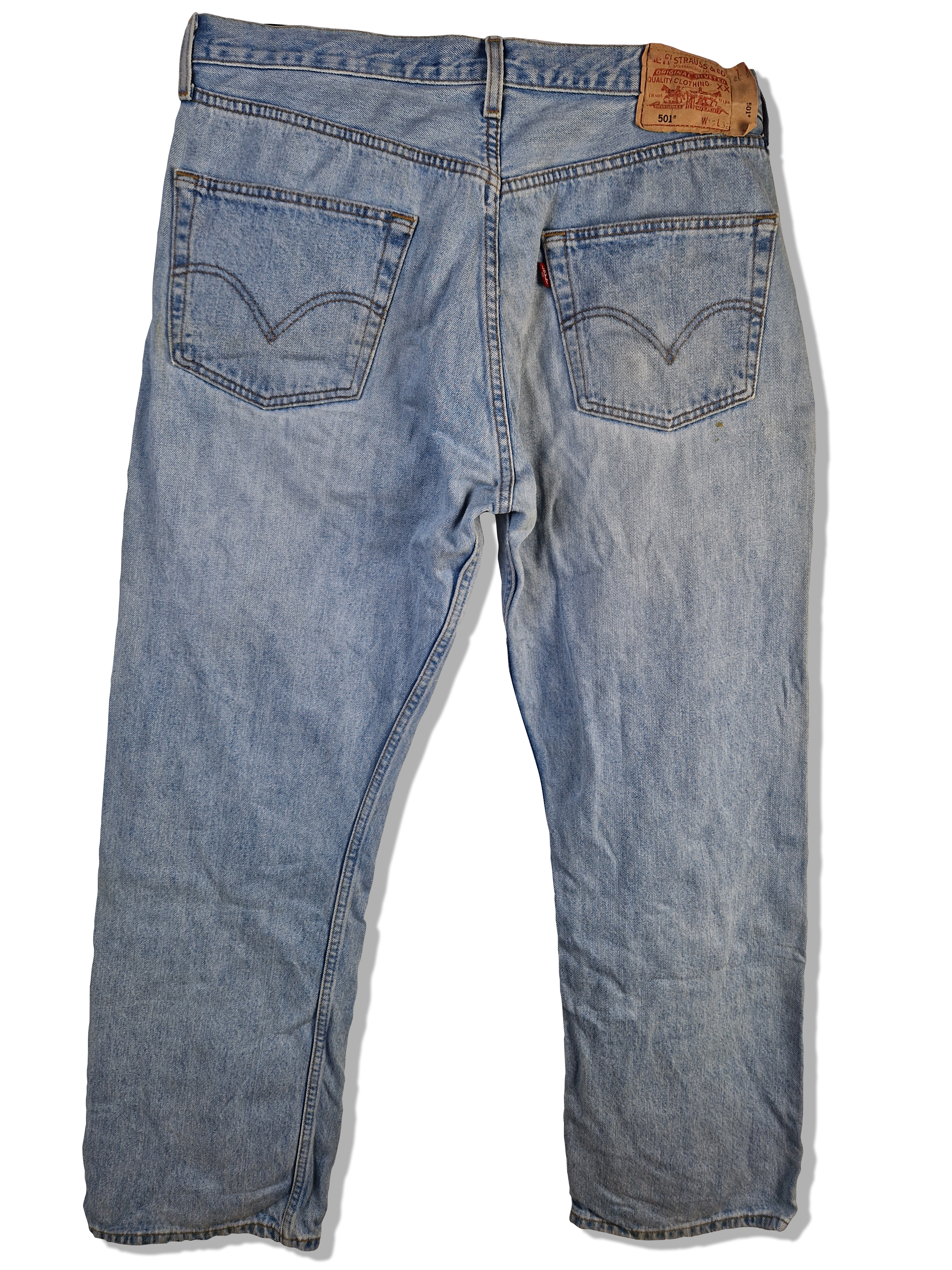 Moderne Levis Jeans 501 Hellblau W38 L32 - RareRags