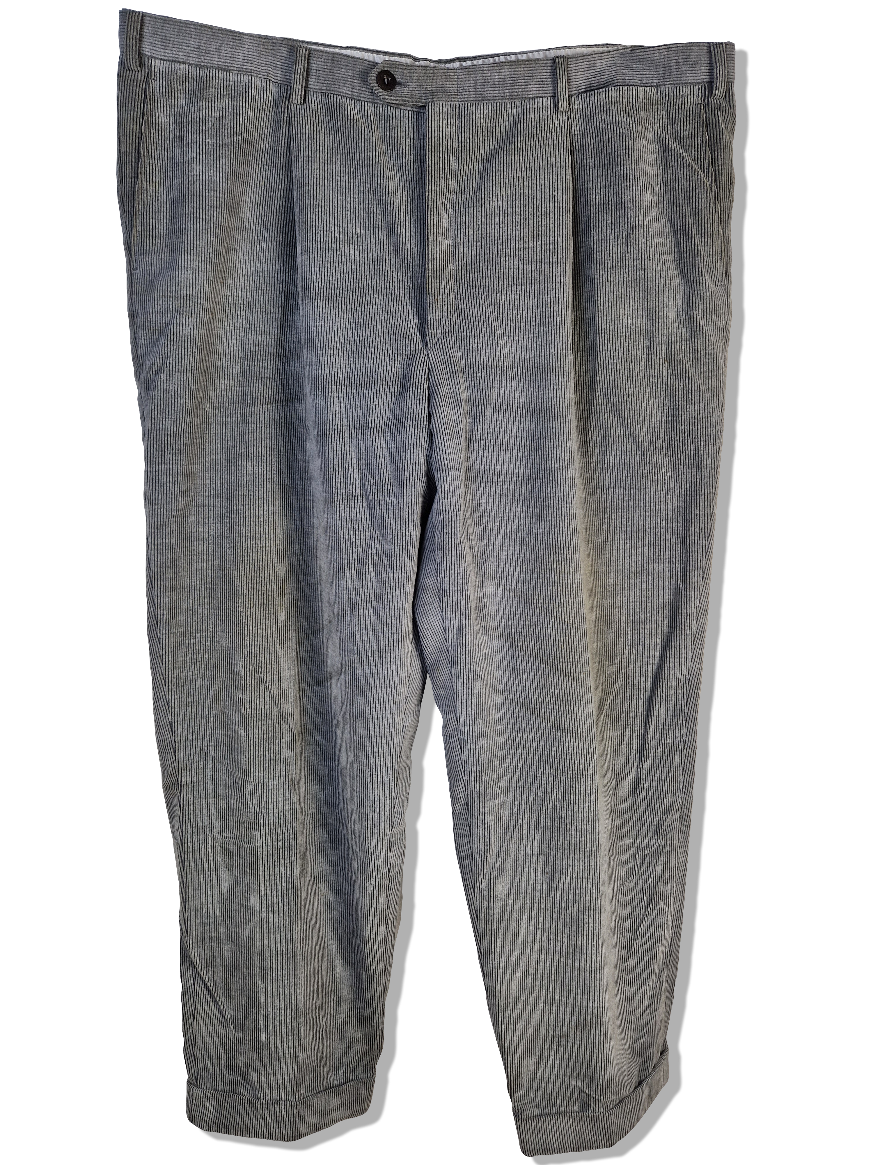 Vintage Brioni Cordhose Canazei Grau Braun 60 - RareRags