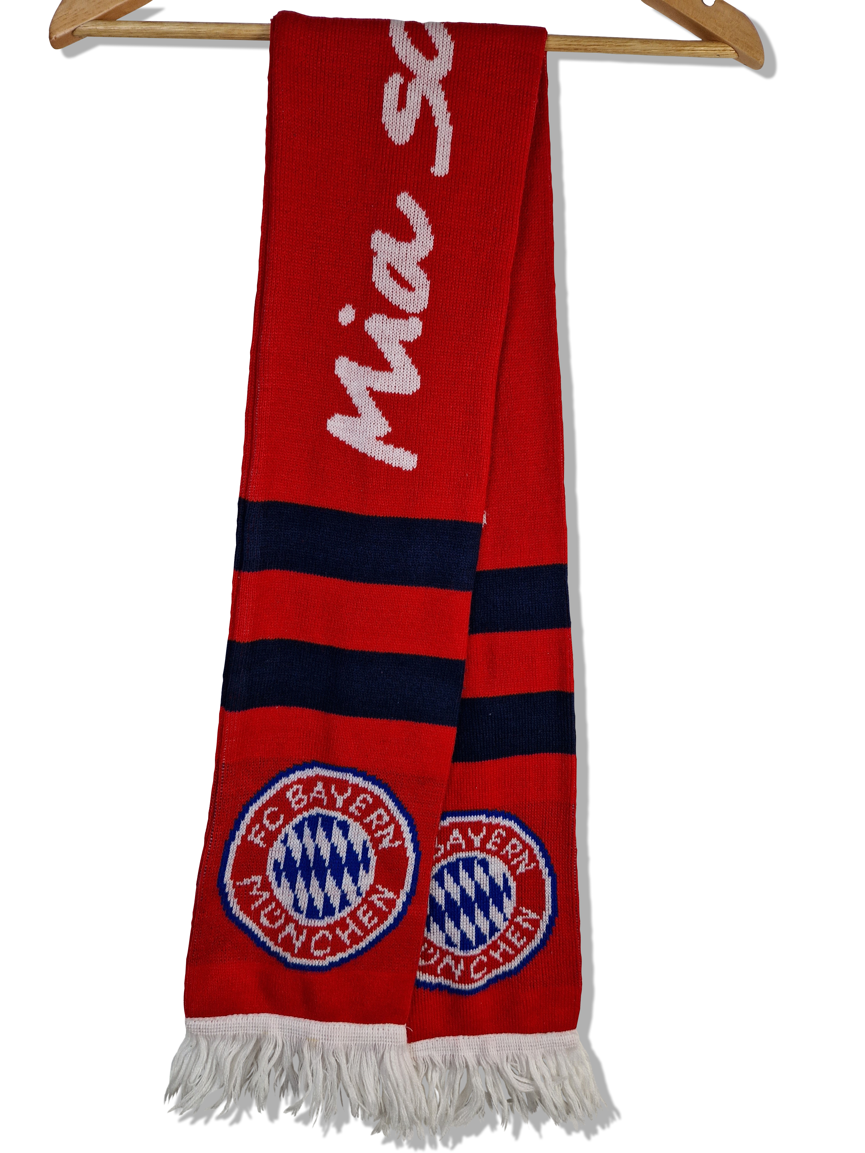 FC Bayern München Schal Fan "Mia san Mia" Fußball Rot - RareRags