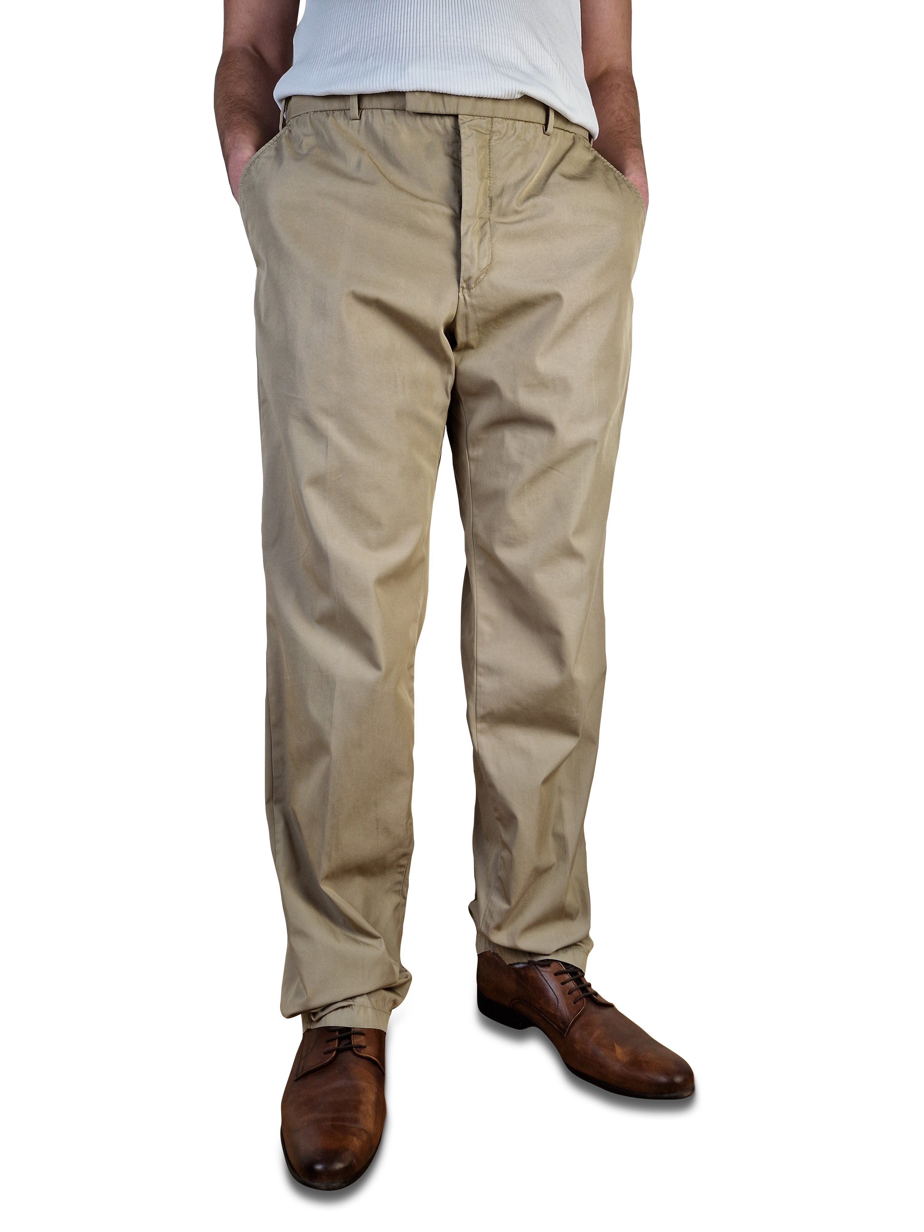 Moderne Zegna Anzughose Basic Hellbraun Beige (52R) L-XL - RareRags