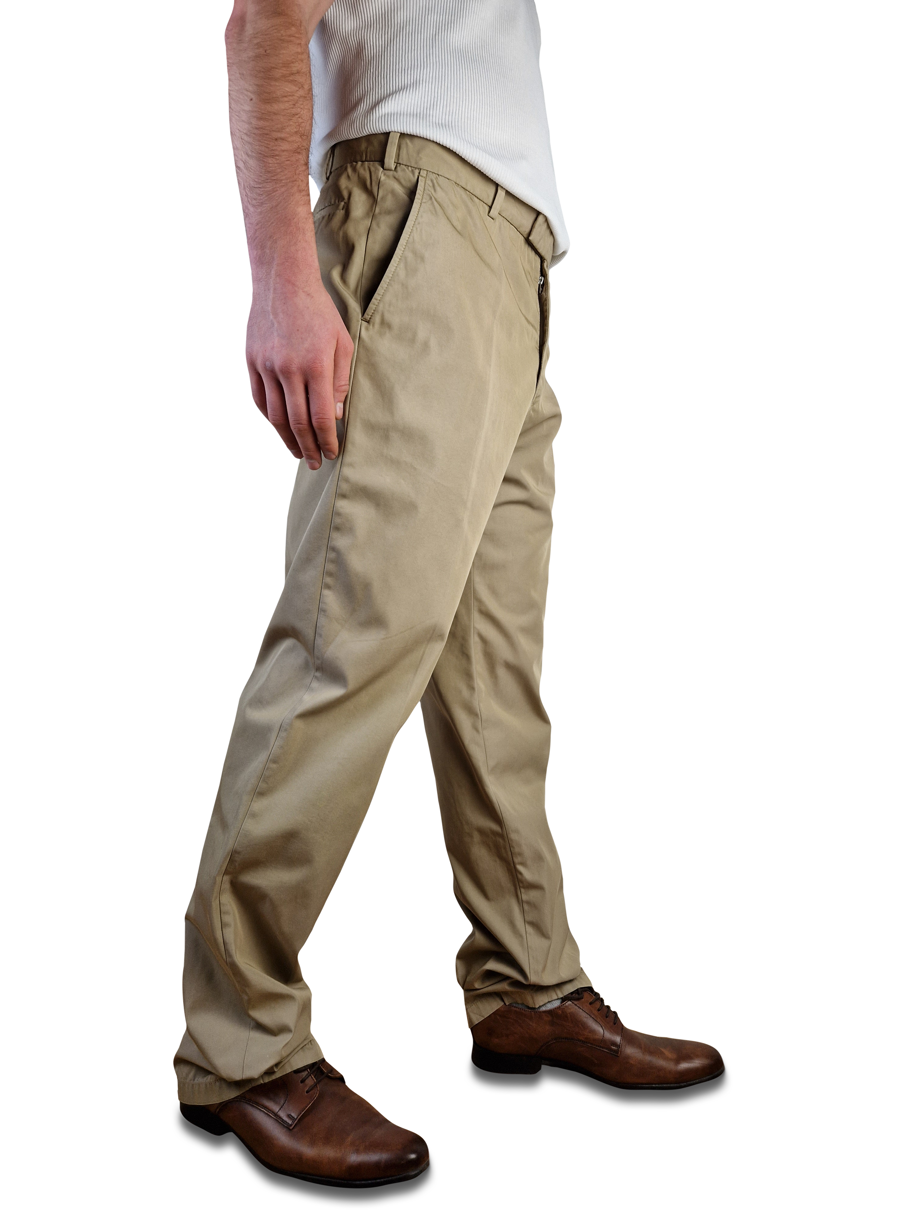 Moderne Zegna Anzughose Basic Hellbraun Beige (52R) L-XL - RareRags