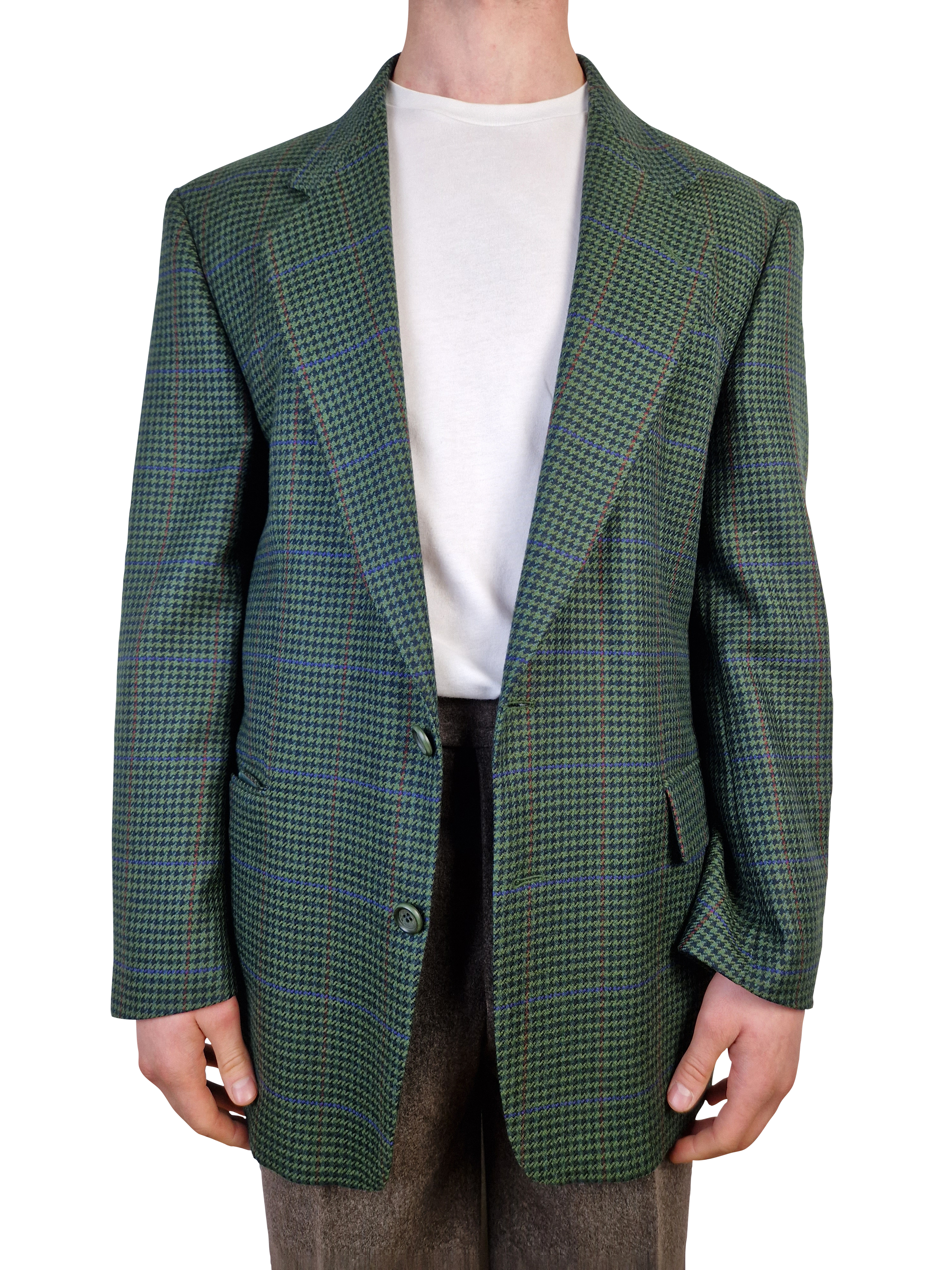 Vintage Ermenegildo Zegna Sakko By Sander Hamburg Windsor Schurwolle Grün (50) M-L