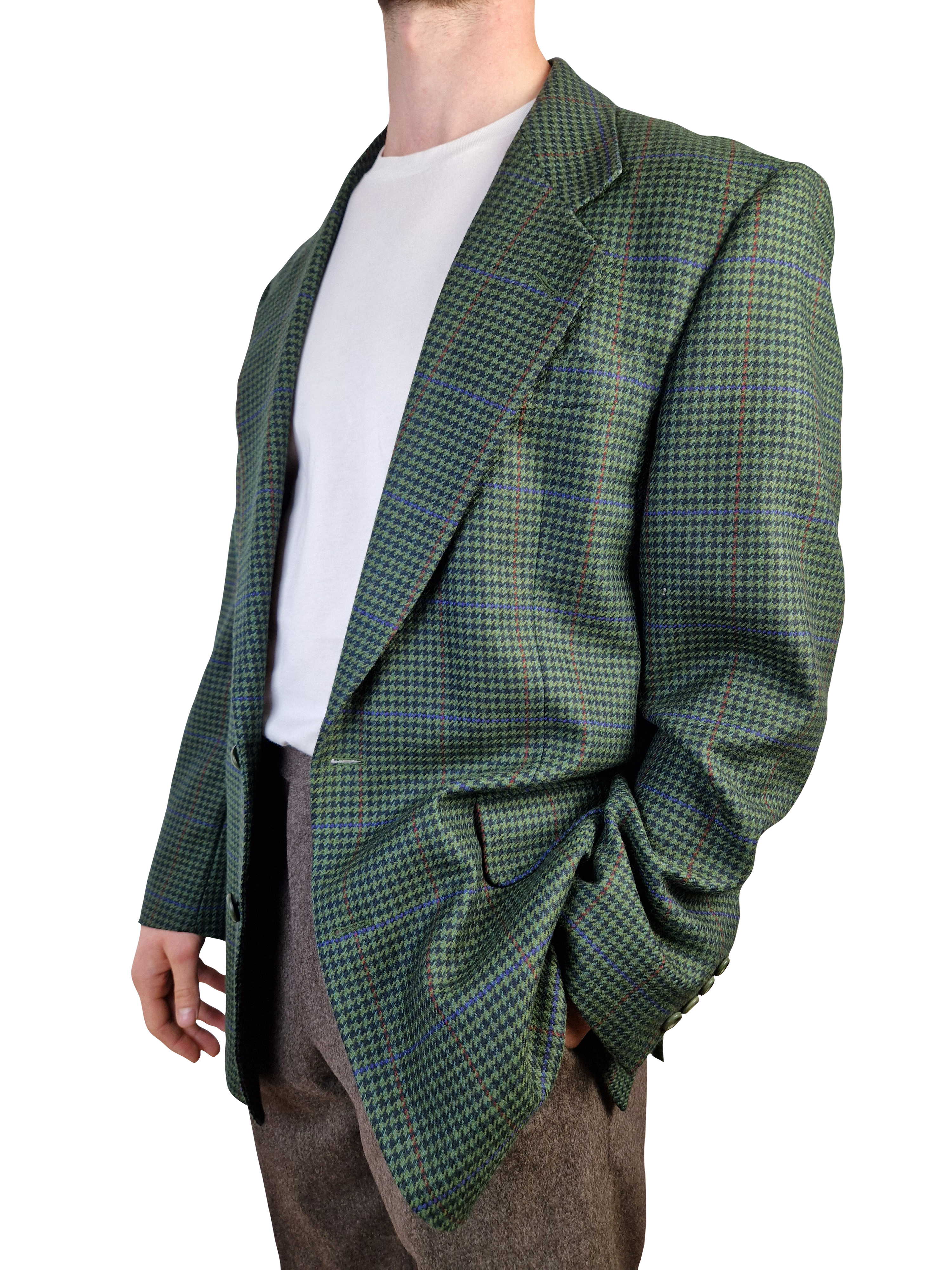 Vintage Ermenegildo Zegna Sakko By Sander Hamburg Windsor Schurwolle Grün (50) M-L