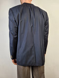 Vintage Loro Piana Sakko Basic Schurwolle Made In Italy Dunkelblau M-L