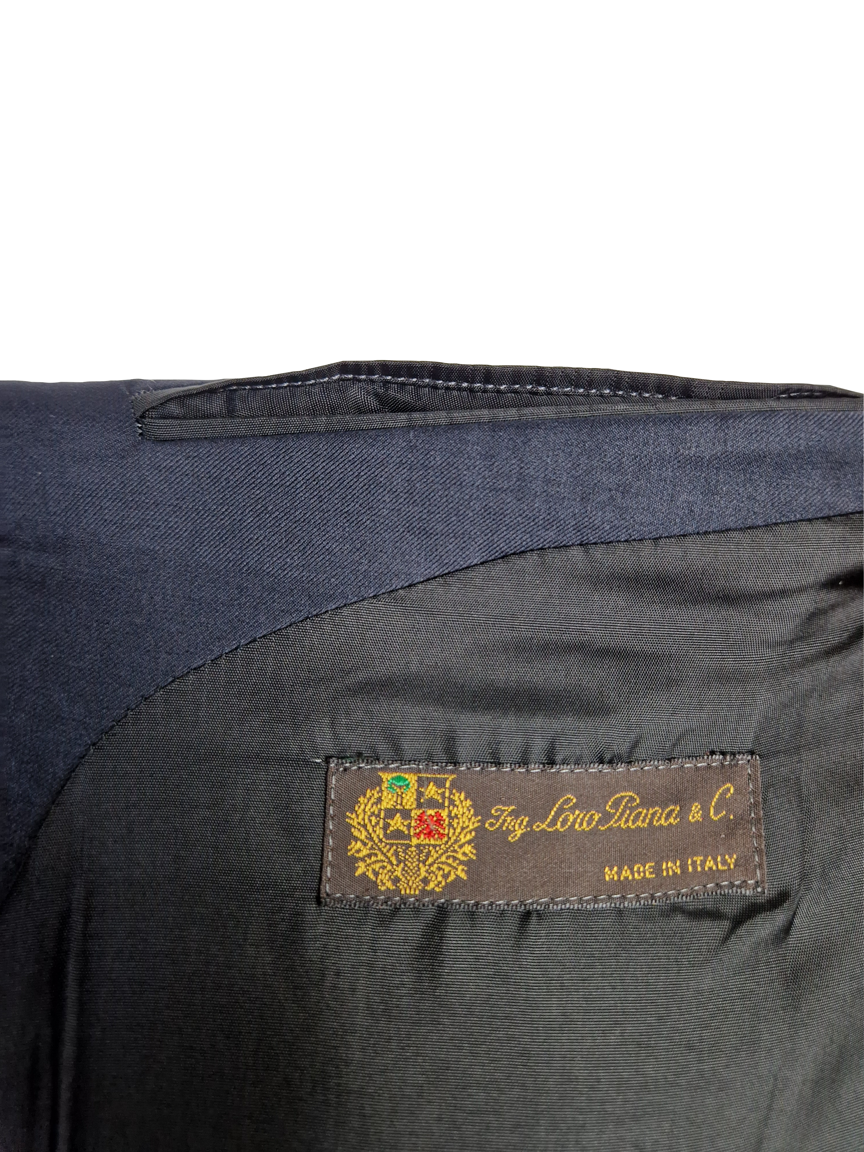 Vintage Loro Piana Sakko Basic Schurwolle Made In Italy Dunkelblau M-L