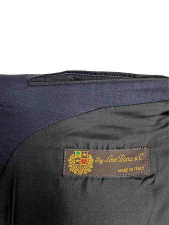 Vintage Loro Piana Sakko Basic Schurwolle Made In Italy Dunkelblau M-L