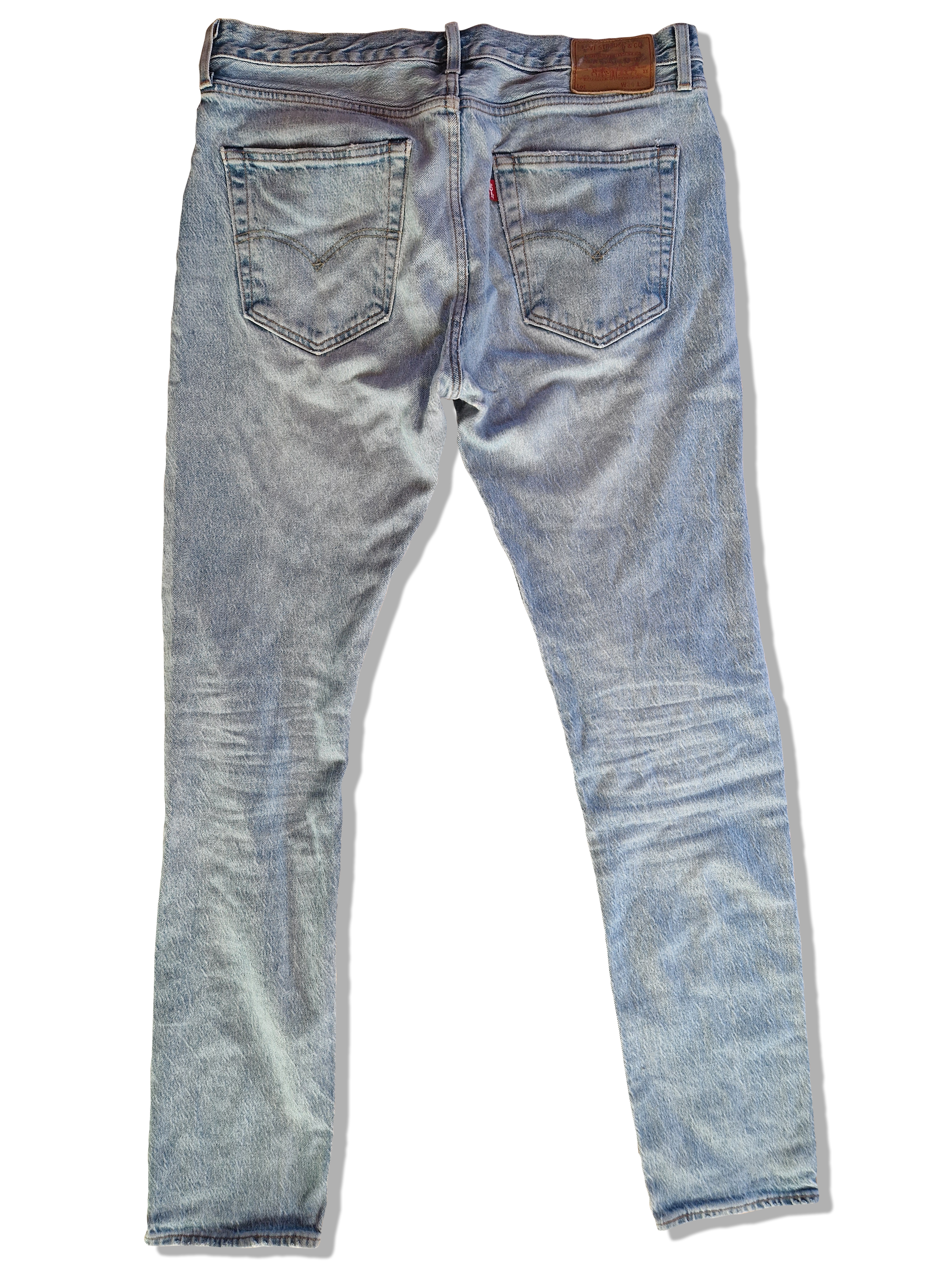 Moderne Levis Jeans Lot 501 Skinny Water<Less Hellblau W34 L34 - RareRags