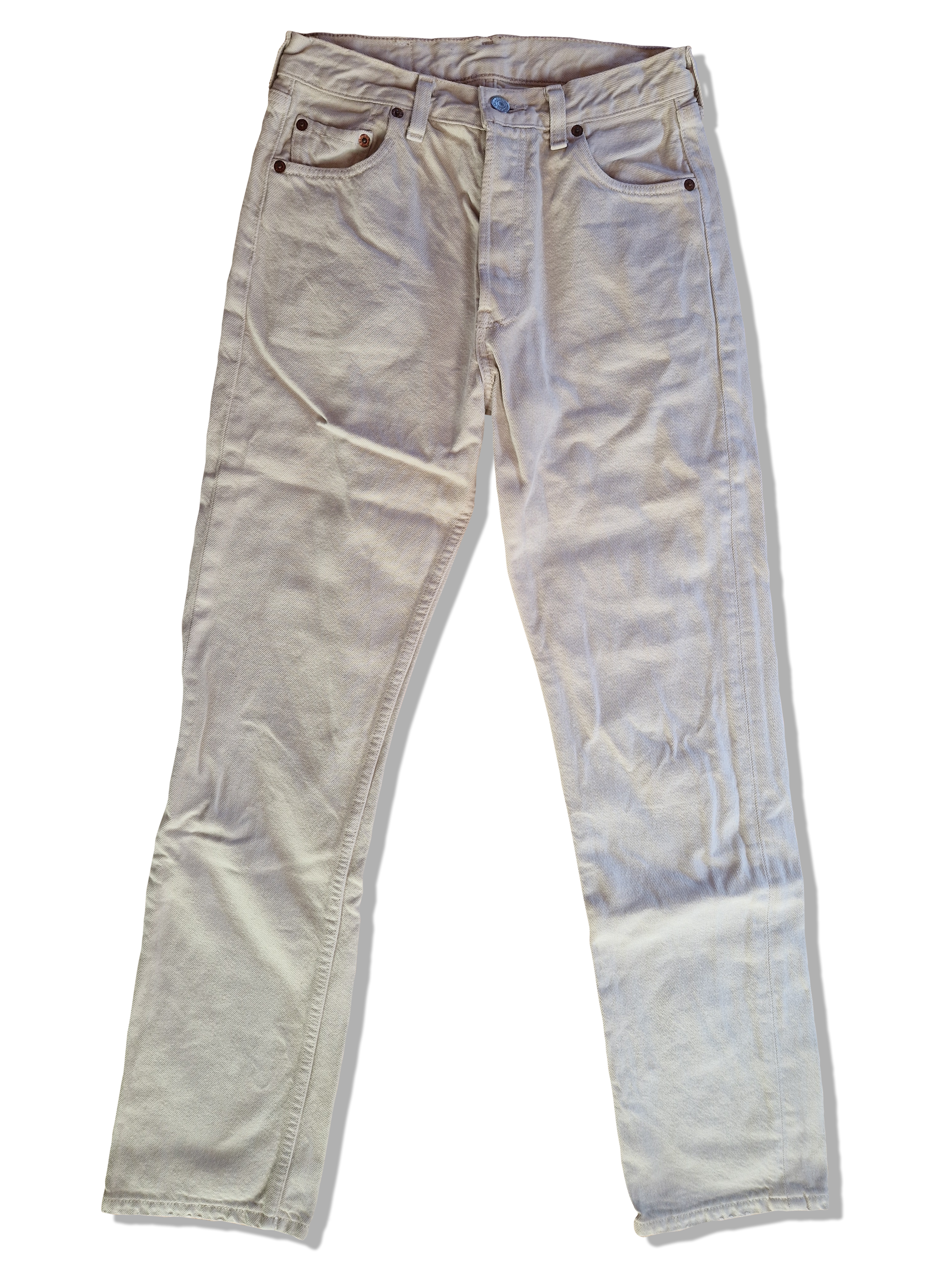 Vintage Levis Jeans 501 Made In Spain Hellbraun Beige W29 L32 - RareRags