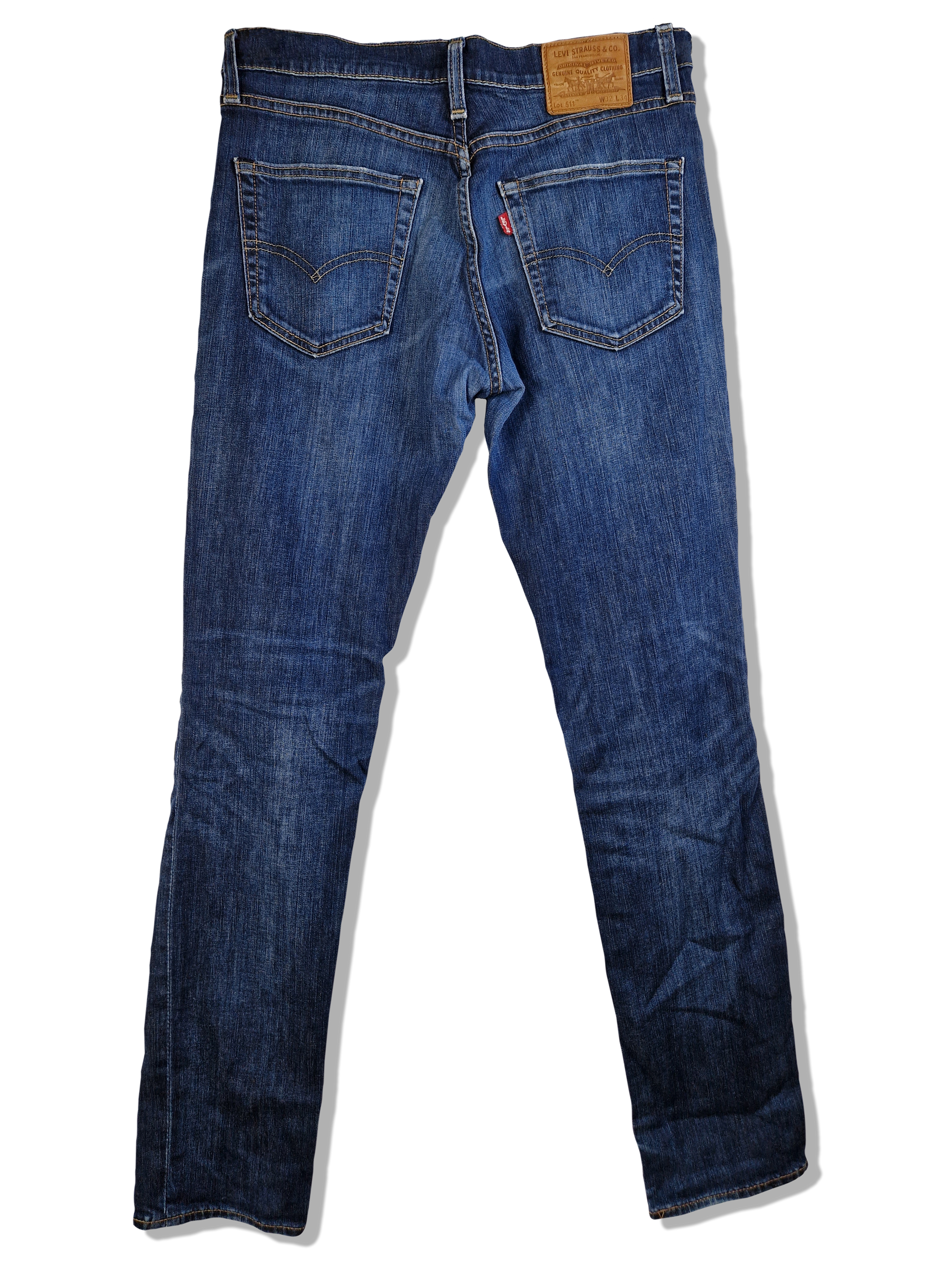 Moderne Levis Jeans Lot 511 Water<Less Dunkelblau W32 L34 - RareRags