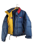Vintage Tommy Hilfiger Daunenjacke Reversible Puffer Blau Rot Gelb L