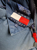 Vintage Tommy Hilfiger Daunenjacke Reversible Puffer Blau Rot Gelb L