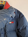 Vintage Tommy Hilfiger Daunenjacke Reversible Puffer Blau Rot Gelb L