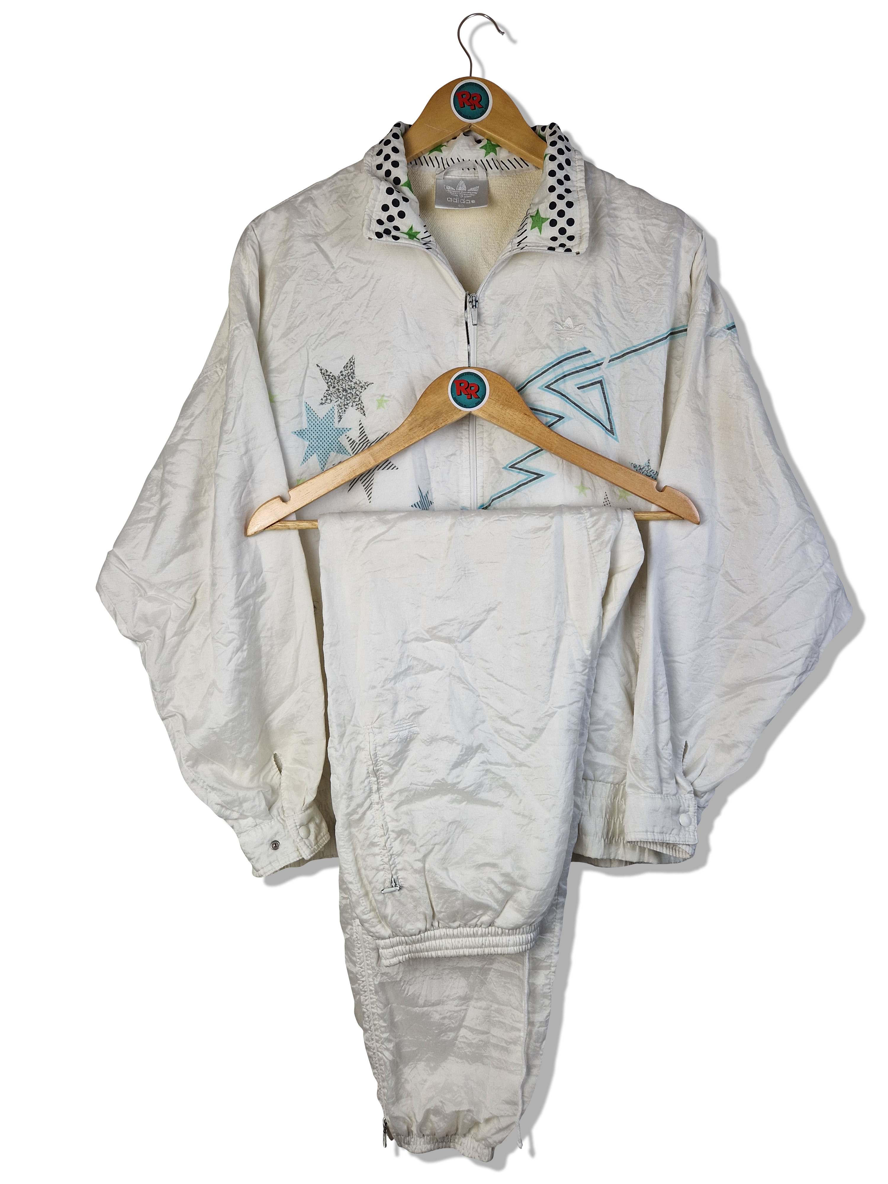 Rare! Vintage Adidas Sportanzug 80s Steffi Graf Frottee Made In West Germany Weiß M - RareRags