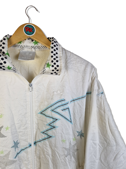 Rare! Vintage Adidas Sportanzug 80s Frottee Made In West Germany Weiß M