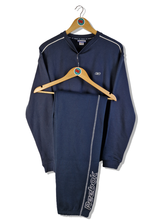 Vintage Reebok Sportanzug Basic Navyblau L