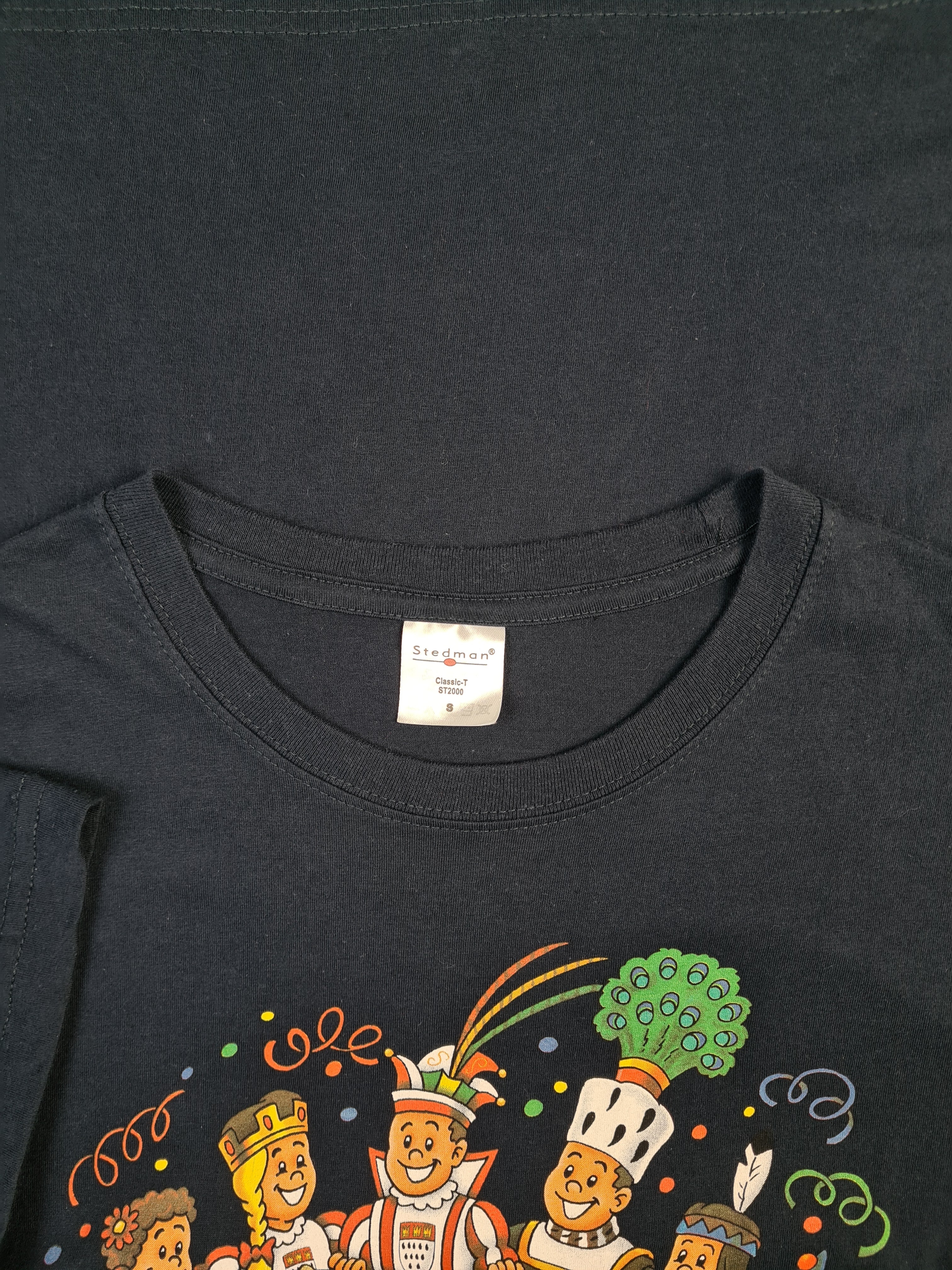 Modernes Stedman Shirt 150 Jahre Volksbank Promo Lustiger Print Dunkelblau S - RareRags